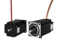 YEJMKJ Dual Shaft Nema 24 Stepper Motor High Torque 1.8 ° 2 Phase Unipolar Bipolar 2.7A 1.0Ω 100mm 8-Wire Dual Shaft φ8mm 60 Step Motor Cable 1M for CNC Mill 3D Printer DIY Robot