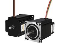 YEJMKJ Dual Shaft Nema 24 Stepper Motor High Torque 2 Phase 1.8 ° Bipolar Unipolar 2.7A 1.0Ω 87mm 8-Lead Dual Shaft φ8mm 60 Step Motor Cable 1M for CNC Mill 3D Printer DIY Robot