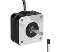 YEJMKJ Nema 17 Stepper Motor 2 Phase 1.8 ° 0.16Nm(22.66oz·in) High Torque Bipolar 23mm 4.2Ω 0.8A 4-Wire Shaft 24mm φ5mm 42 Pancake Stepper Motor Cable 1M for 3D Printer DIY Robot CNC Machine