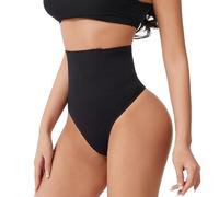 Yekartary Thong Shapewear for Women Tummy Control Underwear Butt Lifter Panties Seamless Body Shaper, Black, S