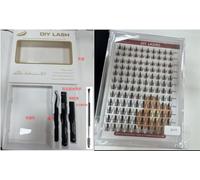 Yekavo Cluster Lashes Kit, Eyelashes Individual Kit, Wispy and Natural Lash Extension Kit with Bond and Seal & Lash Remover, Lashes Tweezers & Brush (Manga-SH10)