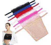 YEKEYI 7Pcs Women Lace Clip-on Mock Camisole Bra Insert Overlay Modesty Panel