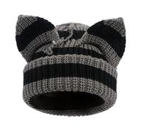 YEKEYI Cat Ear Hat Cute Beanie Hat Knit Skull Cap Ski Hat Warm Funny Hat Knit Beanie Hats Gray