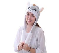 YEKEYI Ear Moving Jumping Hat Cap Animal Hat Pop Up Ears Plush Hat for Women Girls