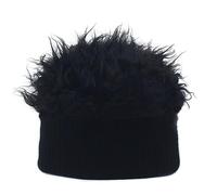 YEKEYI Halloween Unisex Novelty Spiked Hair Funny Brimless Hats Fake Wig Peaked Adjustable Skullcap Beanie Caps