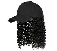YEKEYI Headband Wig Human Hair Wigs Baseball cap Wig Curly Deep Wave Headband Wig Hat Wigs