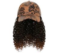 YEKEYI Headband Wig Human Hair Wigs Baseball cap Wig Curly Deep Wave Headband Wig Hat Wigs