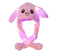 YEKEYI LED Rabbit Hat Ear Moving Jumping Hat Funny Bunny Plush Hat Cap Cosplay Christmas Party Holiday Hat