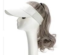 YEKEYI Outdoor Hat with Hair Ponytail Baseball Cap Brown Wavy Women's Wig Hat