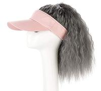 YEKEYI Ponytail Wig Baseball Cap with Hair Synthetic Hats with Hair Attached Long Wavy Hair for Women Daily Party Use