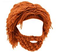YEKEYI Wig Beard Hats Creative Barbarian Knit Wig Beanie Funny Knit Hat Beard Funny Party Beanies Ski Mask