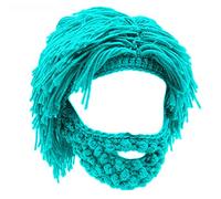 YEKEYI Wig Beard Hats Creative Barbarian Knit Wig Beanie Funny Knit Hat Beard Funny Party Beanies Ski Mask