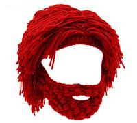 YEKEYI Wig Beard Hats Creative Barbarian Knit Wig Beanie Funny Knit Hat Beard Funny Party Beanies Ski Mask