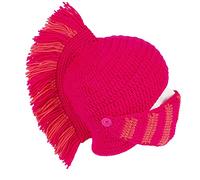 YEKEYI Wig Beard Hats Funny Knit Hat Handmade Winter Beard Facemask Roman Knights Wig Beanie Hat Rose