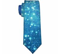 Yekiua Countless Stars Men's Ties Fantasy Abstract Universe 3D Nebulae Neck Tie Business Wedding Formal Fashion Necktie, Countless Stars, One Size