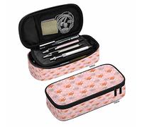 Yekiua Cute Fox Pencil Pouch Floral Dots Leaves High Capacity Pencil Case For Teen Boys Girls School Students Stationary Bag Cosmetics Bag Pink