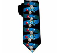 Yekiua DNA Helix Men's Tie Coloured 3D Ribbons Science Chemistry Formal Business Wedding Neckties Ties For Men, Multicolor