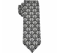 Yekiua Floral Damask Men's Ties Elegant Abstract Classic Flower Geometric Neck Tie Business Wedding Formal Fashion Necktie Black White, Floral Damask, One Size