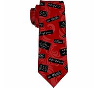 Yekiua Geometric Square Shaped Men's Tie, Mathematical Formulas, One size