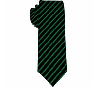 Yekiua Green Strips Men's Necktie Abstract Black Diagonal Holiday Festival Funny Ties For Men Formal Occasion Wedding Neck Tie, Green Strips, One size
