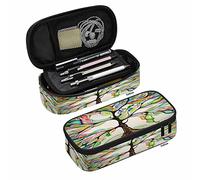 Yekiua Love Tree Pencil Pouch Colorful Tree Branches Leaves High Capacity Pencil Case For Teen Boys Girls School Students Stationary Bag Cosmetics Bag Brown Green Yellow