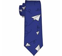 Yekiua Paper Planes Men's Ties Flying Origami Airplanes Different Angles Neck Tie Business Wedding Formal Fashion Necktie Blue, Paper Planes, One Size