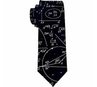 Yekiua Scientific Space Ties Handwritten Math Formulas Calculations Figures Men's Business Necktie For Husband Father Valentine's Day Father's Day Gift, Scientific Space, One size