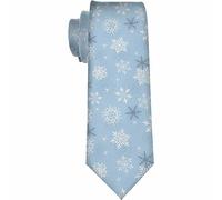 Yekiua Seafood Men's Ties, Snowflakes, One Size
