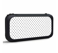 Yekiua Small Polka Dots Carry Case Compatible With Nintendo Switch And New Switch Oled Console Black White Geometric Circles Portable Hard Shell Pouch Carrying Travel Game Bag