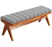 Yekuhe Bench Cushion Outdoor 2/3 Seater 130 x 50 120cm x 35cm 150x40 Seat Cushions Indoor, Velvet Bay Window Cushion, Anti-cat Scratch with Zipper and Non Slip Bottom(Grey,120x45cm x5cm Thick)
