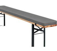 Yekuhe Garden Bench Cushion 2/3 Seater, 100/120/140160/180CM Bench Seat Pad Outdoor with Removable Cover & Non-Slip Straps, 3CM Thick Seat Cushions for Dining Bench Indoor(Grey,180x25x3cm)