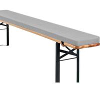 Yekuhe Garden Bench Cushion 2/3 Seater, 100/120/140160/180CM Bench Seat Pad Outdoor with Removable Cover & Non-Slip Straps, 3CM Thick Seat Cushions for Dining Bench Indoor(Light Grey,170x30x3cm)