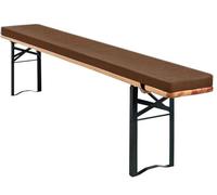 Yekuhe Garden Bench Cushion 2/3 Seater, 100/120/140160/180CM Bench Seat Pad Outdoor with Removable Cover & Non-Slip Straps, 3CM Thick Seat Cushions for Dining Bench Indoor(Brown,180x30x3cm)