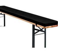 Yekuhe Garden Bench Cushion 2/3 Seater, 100/120/140160/180CM Bench Seat Pad Outdoor with Removable Cover & Non-Slip Straps, 3CM Thick Seat Cushions for Dining Bench Indoor(Black,180x30x3cm)