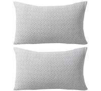 Yekuhe Pack of 2 Pillow Cases 40 x 60 50x80 30x50 Rectangle Cushion Covers Soft Stretch Throw Pillow Cover Large Decorative Pillowcases For Bedroom Sofa Pillows(Light gray,50x80cm/20x32in)