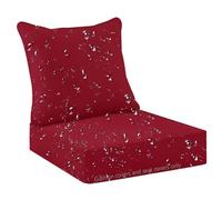 Yekuhe Patio Furniture Replacement Chair Cushion Covers 2 Pack Waterproof Polyester 24x24x4 Seat 24x20 Back Cover for Garden Terrace Porch Pavilion(Coffee Brown)