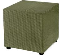 Yekuhe Stretch Ottoman Cover Square Storage Footstool Cover, Extra Large Universal Foot Stool Slipcovers Washable Anti-Slip with Elastic Bottom(Army Green,65x65cm/26x26in)