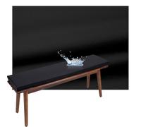 Yekuhe Waterproof Outdoor Bench Pad Seat Cushion Covers 120cm x 50cm with zip 2/3 Seater Garden Indoor Replacement Furniture Cover Length 100/120/130/140/150 cm Sofa Chair Cover(Black,120x55x5cm)