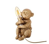 yekulanyue Resin Monkey Table Lamp - Artistic Small Animal Desk Light for Bedroom, Living Room & Cafe Decor, E14 Socket (Bulb Not Included), 7.9" Height