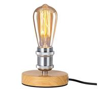 yekulanyue Vintage Table Lamp, Industrial E27 Edison Desk Lamp Holder,Bedside Desk Lamps for Cafe Bar Bedroom Living Dining Room (Bulb Not Included) (Beige)