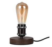 yekulanyue Vintage Table Lamp, Industrial E27 Edison Desk Lamp Holder,Bedside Desk Lamps for Cafe Bar Bedroom Living Dining Room (Bulb Not Included) (Brown)