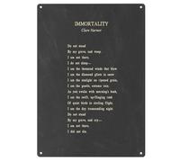 Yelacaay Immortality Poem Wall Art Metal Poster For Do Not Stand By My Grave And Weep Memorial And Inspirational Spaces Metal Sign Plaque Poster 8X12 Inch
