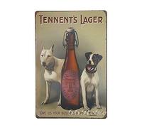 Yelacecca 66Retro Tennent'S Lager Beer, Vintage Retro Metal Tin Sign, Wall Decorative Sign Vintage Tin Sign 7.8 * 11.8 Inch(L * W)