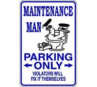 Yelacecca Aluminum Metal Sign Maintenance Man Worker Occupationm Novelty Parking Sign Road Sign 8X12 Inch