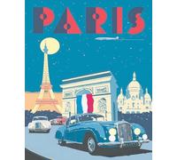 Yelacecca Art Deco Paris Eiffel Tower France Metal Plaque Sign Others Outdoor Decoration Plaque 8X12 Inch