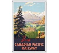 Yelacecca Banff Canadian Pacific Canada Calgary Rocky Mountains Outdoor Decoration Plaque 8X12 Inch