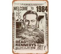 Yelacecca Dead Kennedys Officer Friendly Say Welcome To 1984 Concert Poster Tin Sign Metal Metal Sign Plaque Poster 8X12 Inches