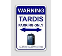 Yelacecca Dr Who Tardis Parking Only Home Kitchen Restaurant Cake Shop Coffee Bar Funny Vintage Metal Sign Poster 8X12 Inches