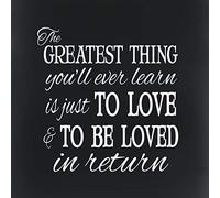 Yelacecca Greatest Thing Youll Ever Learn Just Love Be Loved #1 Metal Sign Vintage Metal Tin Sign 8X12 Inches