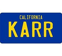 Yelacecca Karr California Replica License Plate License Plate 6x12 inches